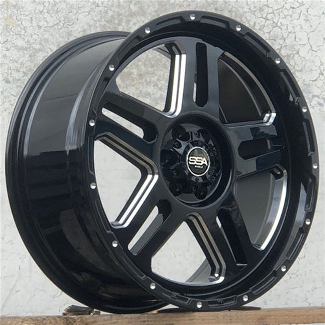 SSA X-Class - Gloss Black Milling Split Spoke