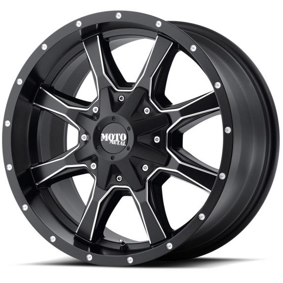 MOTO METAL MO970 SATIN BLACK MILLED SPOKES