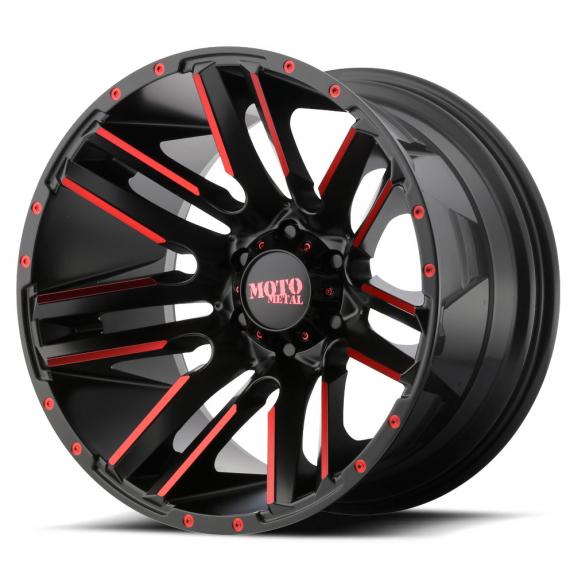 MOTO METAL MO978 | RAZOR BLACK WITH RED MILLED