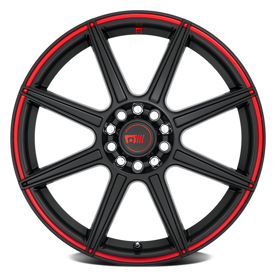 MOTEGI MR142  CS8 SATIN BLACK RED GROOVE